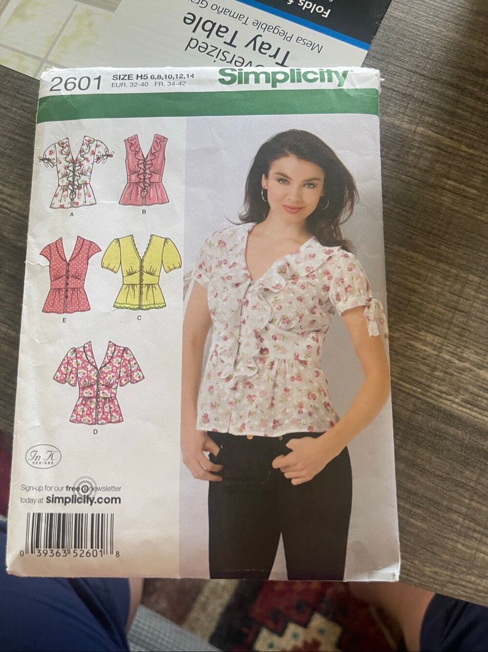Simplicity Pattern 2601 Womens Uncut Sewing Pattern Misses Blouse Size H5 6-14